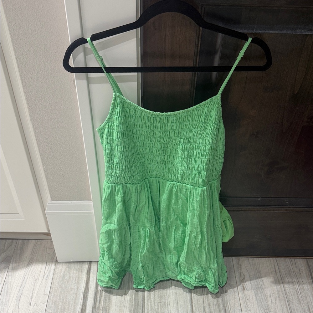 American Eagle Outfitters Lime Green Smocked Dress(Ships from OR)